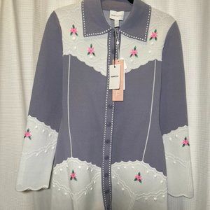 Alice McCall Come Over Jacket Dress US 6 (AU 10, EU 38) Slate Purple & White